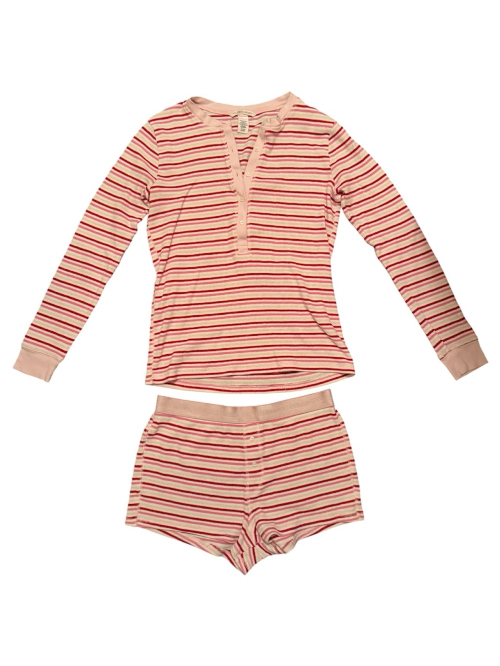 Victoria's Secret Pink & Red Stripe Pyjama Set